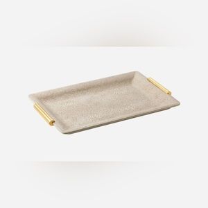 AERIN Shagreen Small Vanity Tray- Wheat